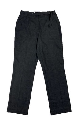 Jil Sander Woll Bundfaltenhose Minimalistisch Grau Damen 38 / S