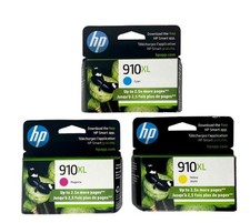 Genuine HP 910XL Ink Cartridges 3-Pack 3YM86BN   Cyan, Magenta  Yellow 2026 