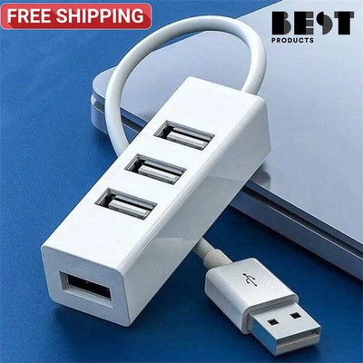 HIGH SPEED 4 PORT USB HUB 2.0 MULTI SPLITTER ERWEITERUNG DESKTOP PC LAPTOP ADAPTER