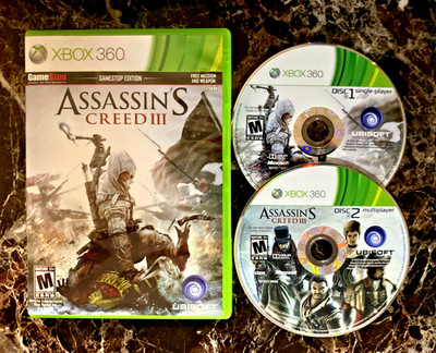 Assassins Creed III GameStop Edition W/ Original Game Case Microsoft Xbox 360