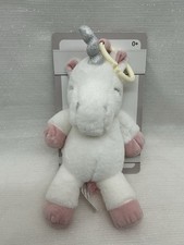 Kelly Baby Girls Unicorn 10" Plush Rattle Clip On Lovey Toy Kellybaby Pram NEW