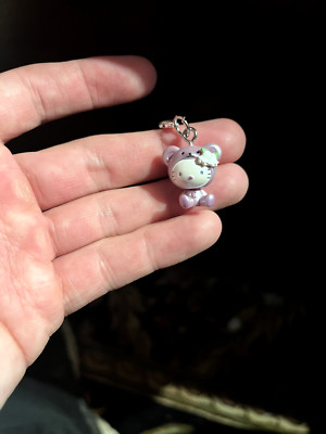 Sanrio Hello Kitty Lily of the Valley Bobblehead Lavender Bear Charm