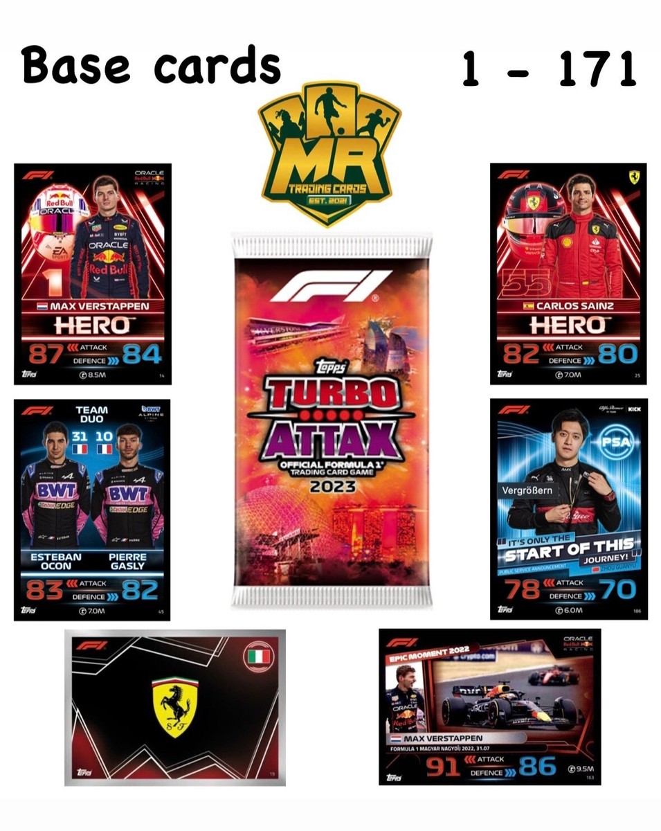 Topps Turbo Attax Formula 1 F1 2023 # Basis Karten zum auswählen # 1 - 171  | eBay.de