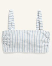 Old Navy Women s Striped Seersucker Bandeau Swim Top Size XS