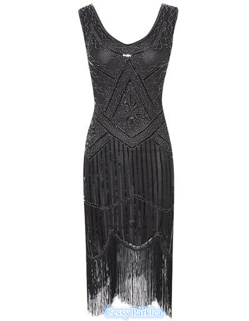 fitted lace wedding dress Black Great Gatsby dress with sweetheart neckline