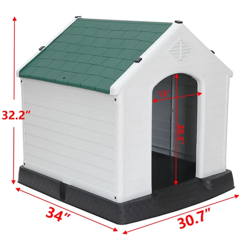 28 Zoll/32 Zoll H Outdoor Hundehaus wetterfest Tierheim Hundeheuche 4 Farben - Bild 66 von 73