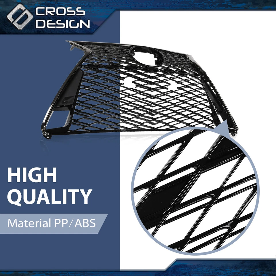 Juego deportivo parrilla delantera negro brillante apto para Lexus IS250 IS350 F 2017-2022 Foto 4 de 4