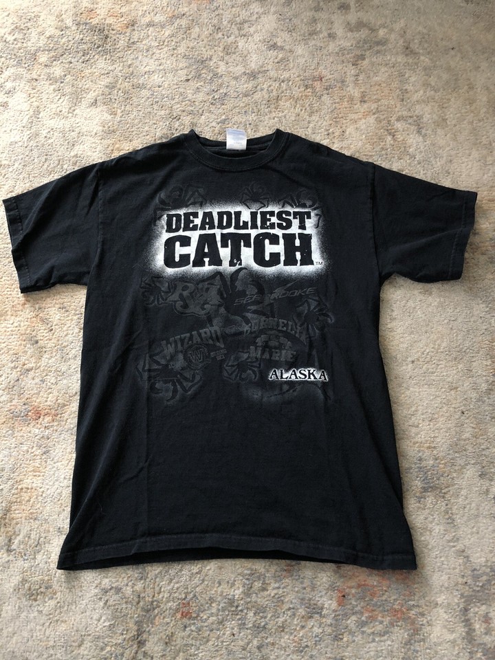 T-shirt Deadliest Catch Alaska - Homme - Taille XL - Noir - Gildan