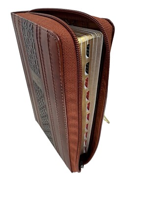 Biblia Letra Gigante 14 Tamaño Manual Rv1960 Caoba  piel imt. Con Cierre Indice