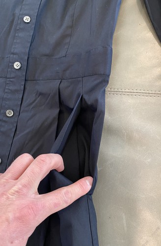 Theory Soream A-Linie Button-Down Hemdkleid schwarz P XS 0 $ 395 - Bild 4 von 7