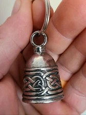CELTIC WEAVE GUARDIAN BELL GOOD LUCK GIFT SET Keychain Irish Lucky Charm 