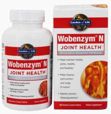 Garden of Life Wobenzym  N 200 Tab - Systenic Enzyme Formula, 08/2025