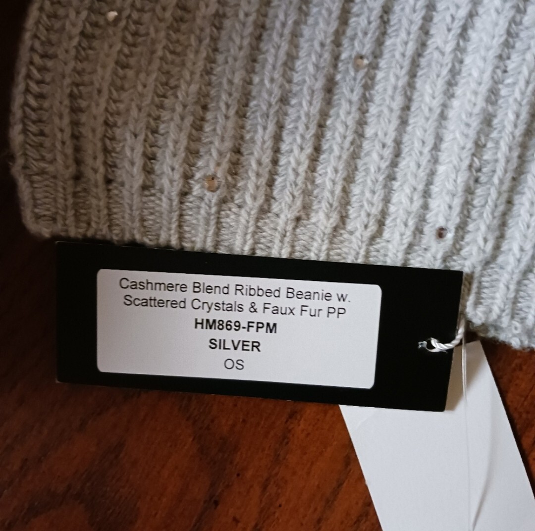 Carolyn ROWAN Ribbed Knit Hat W SWAROVSKI CRYSTALS AND FAUX  display picture 1