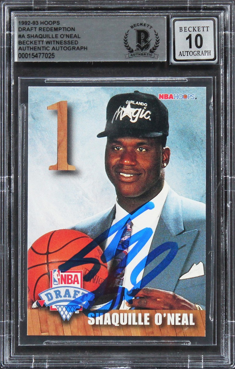 その他 NBA Autograph Card Shaquille O'neal Buy Shaquille O'Neal Signed 1992 Hoops Draft Redemption #A RC Card