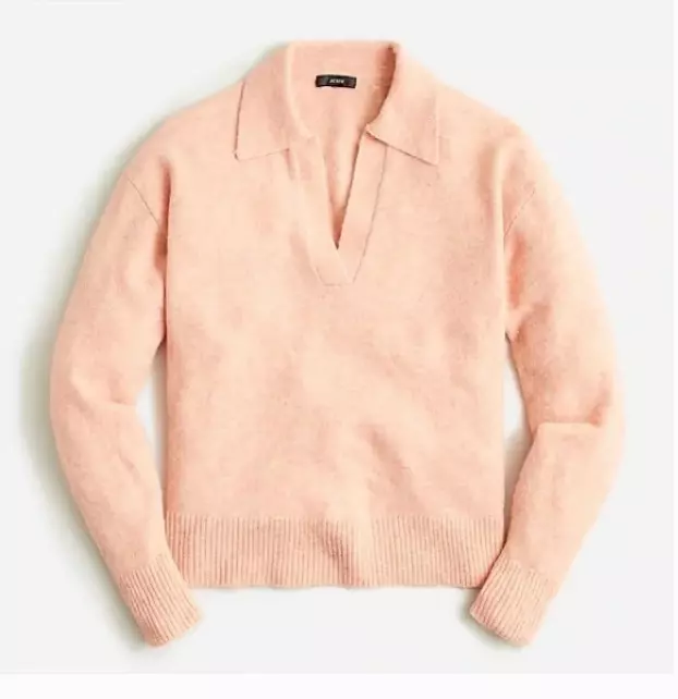 J.Crew Womens 98 Collared V Neck Sweater Supersoft Yarn Size S