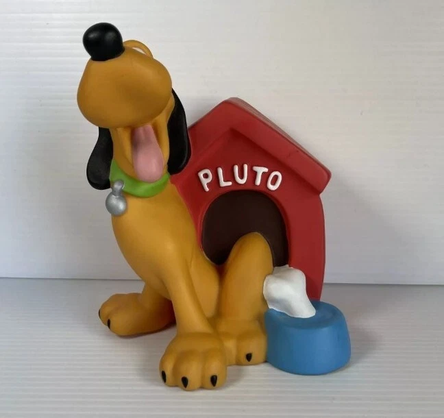 Vintage Disney Pluto with Doghouse Bone and Bowl Bank with Original Coin Seal - Image 2 of 4