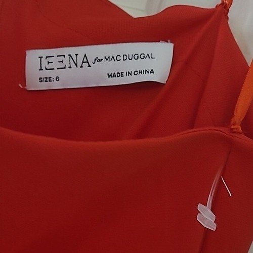 Ieena for Mac Duggal 26665 Kleid rot Schleife ein Schulter Seitenschlitz - Bild 11 von 11
