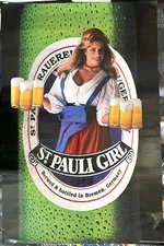 RARE! Vintage (1993) Original ST. PAULI GIRL Beer Poster 20" x 30"