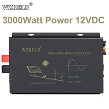 WZRELB 3000W Pure Sine Wave Inverter 12V 120V 220V Power Generator Solar System