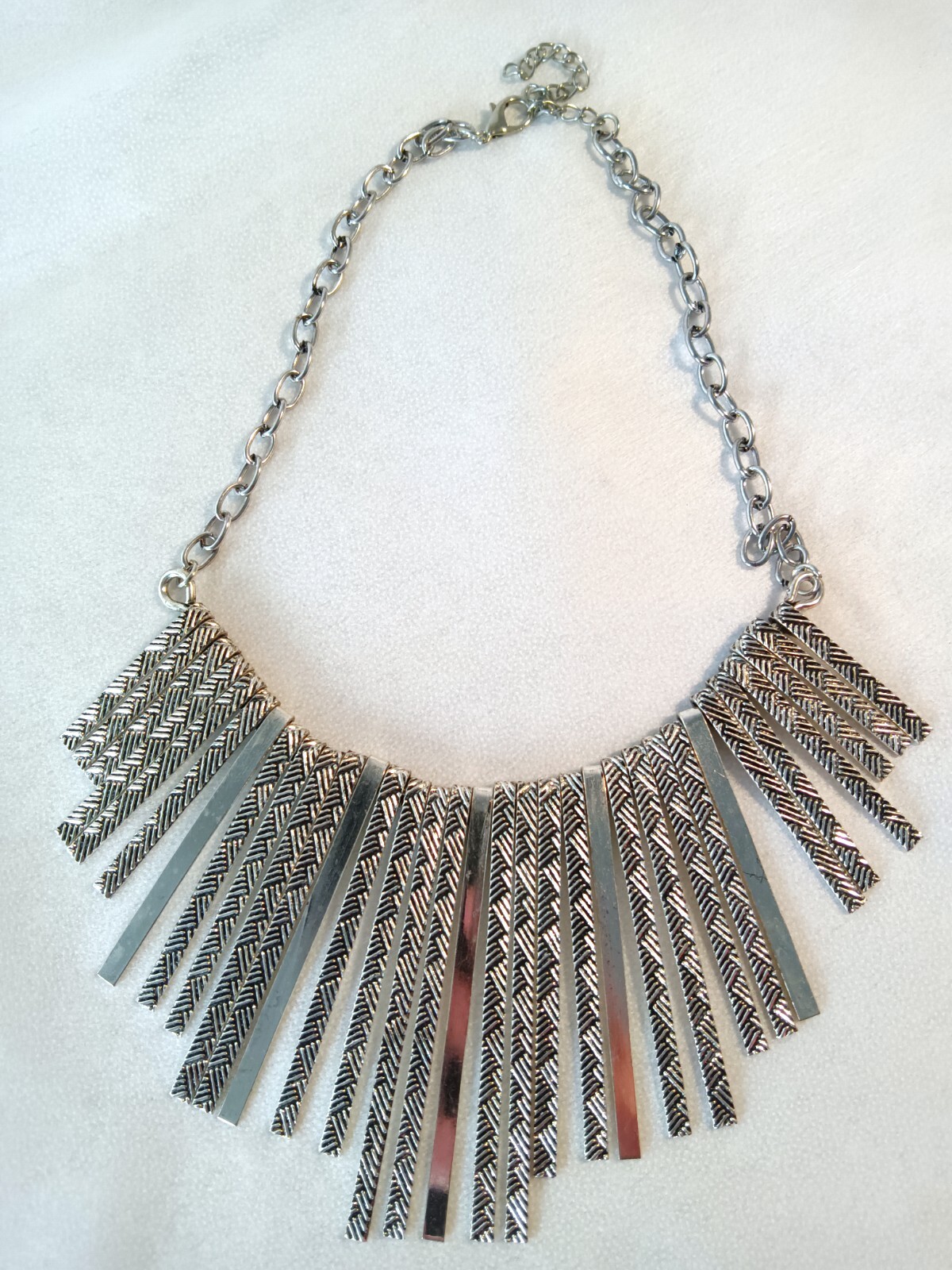 Statement Necklace Silvertone Egyptian Cleopatra … - image 3