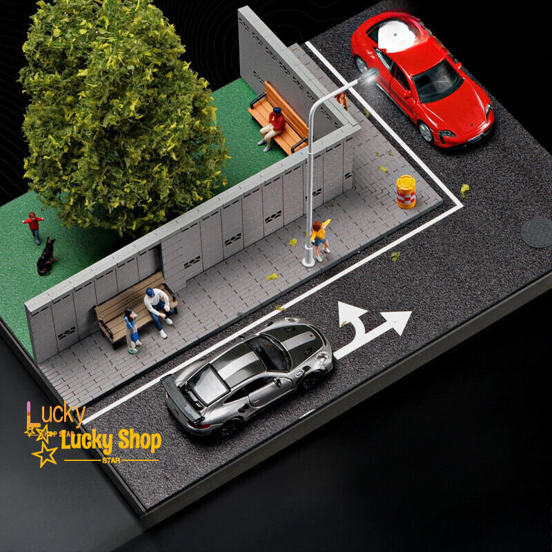 その他 1/64 mini car parking lot diorama Diorama 1:64 Car Parking Lot Model Japanese City Street Car