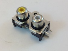 1 PIECE - DUAL RCA FEMALE PANEL / CIRCUIT MOUNT - SOLDER TERMINALS  ZYWRCA