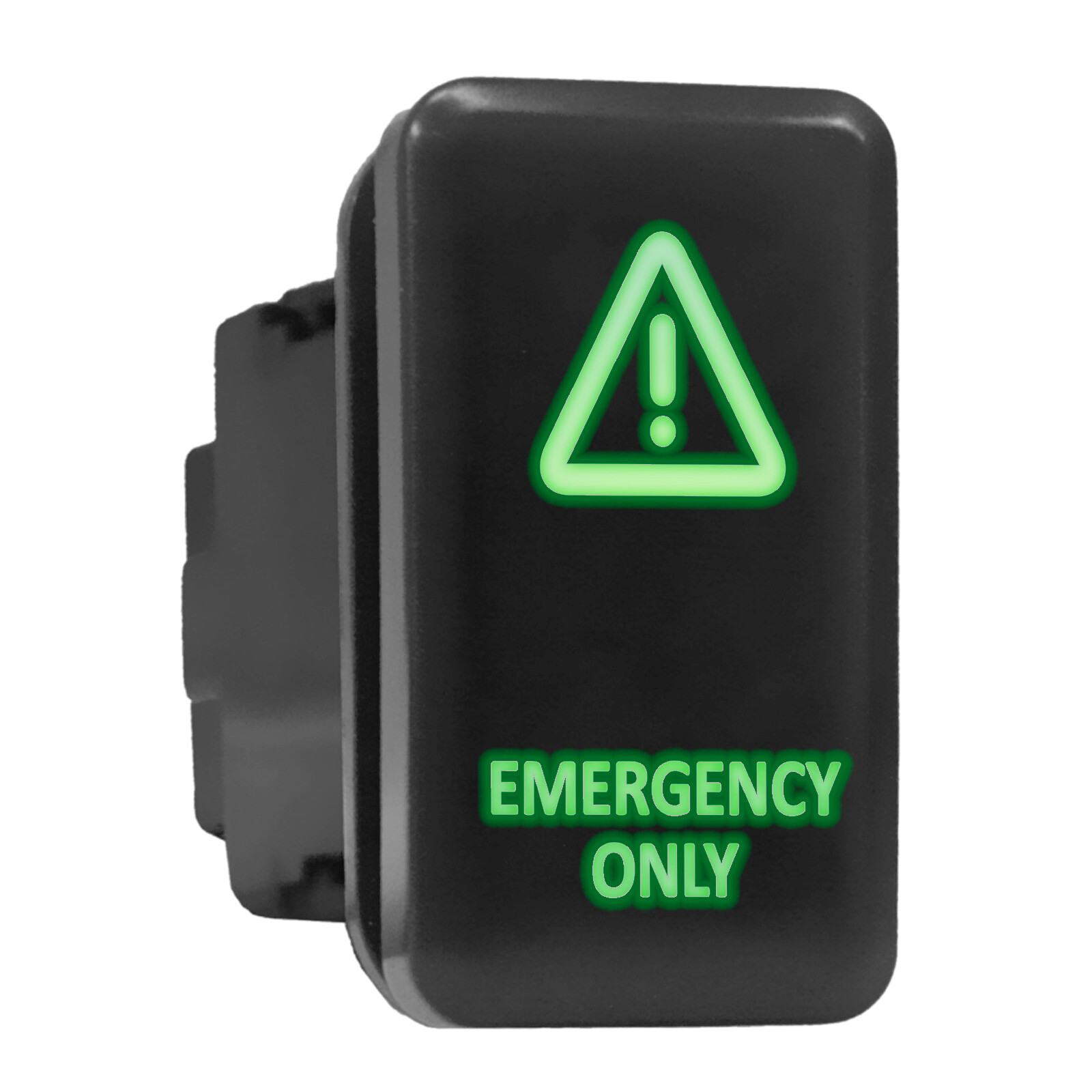 Emergency Green Backlit Push Switch 1.54x0.83 Inch for Toyota Vehicles  
