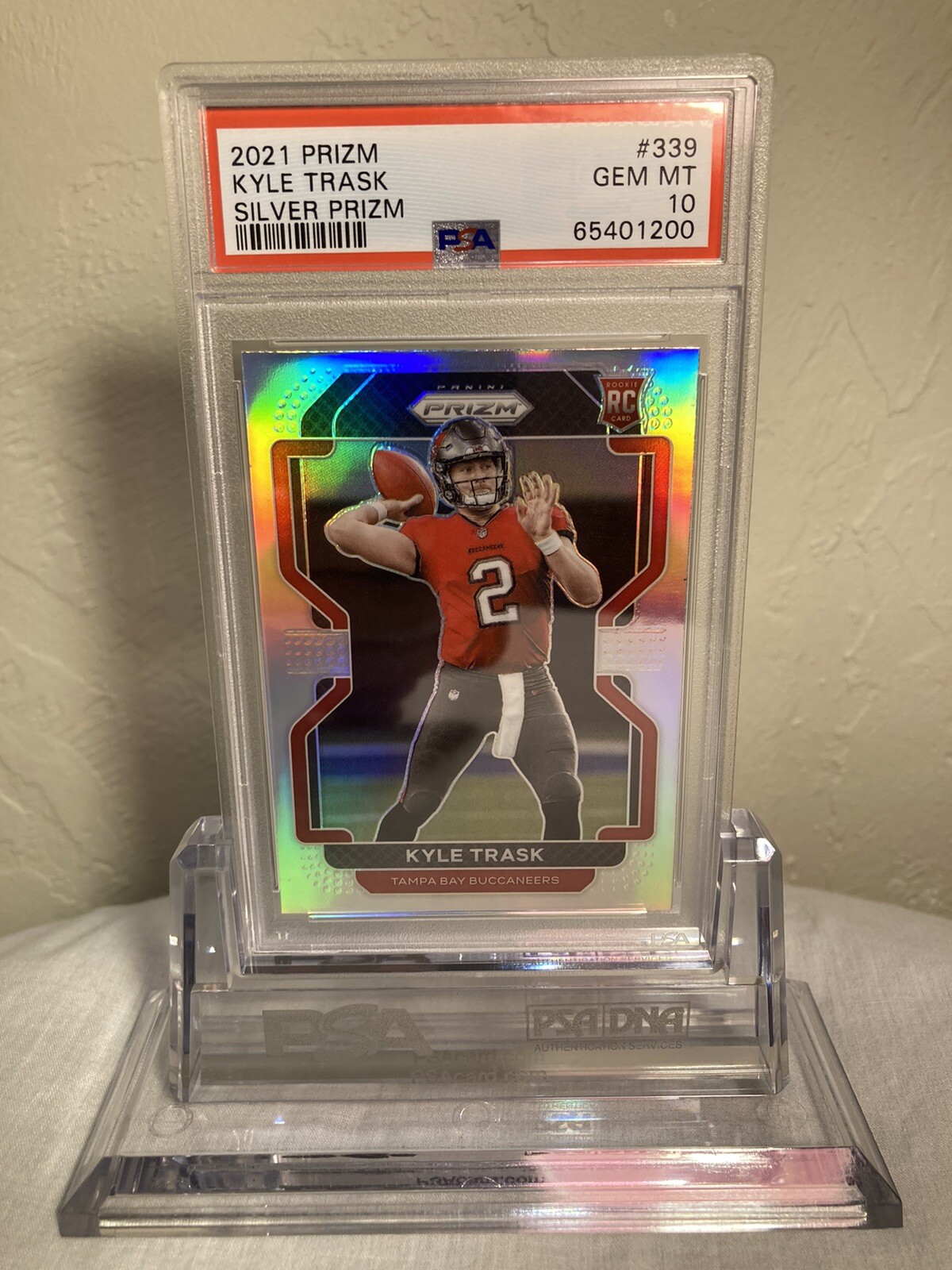 2021 Panini Silver Prizm #339 Kyle Trask Buccaneers RC Rookie PSA 10 GEM MINT