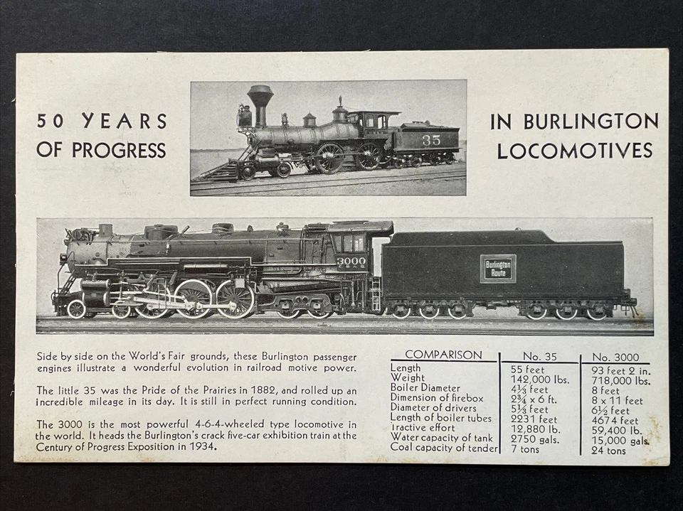 1934 Chicago IL Burlington Century of Progress Railway Postal Car Exhibit Foto 2 de 2