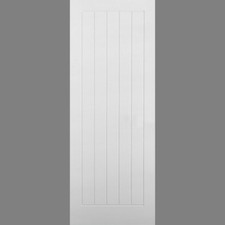 Internal Textured Vertical Cottage 5 Panel White FD30 Fire Rated Door