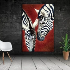 Canvas Painting Zebra Animal Abstract Wall Pictures Canvas Poster Print Painting