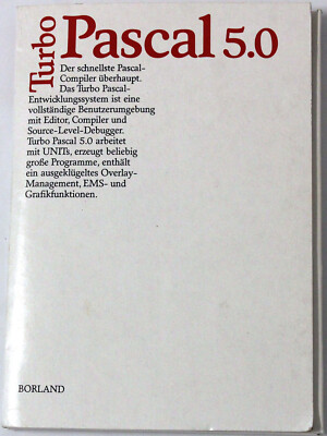RARITÄT - Borland Turbo Pascal 5.5 - DOS - Deutsch - 5¼ 