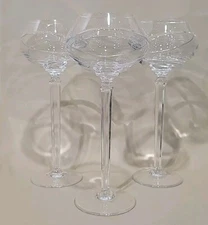 LOUISE KENNEDY IRISH TIPPERARY 3 CRYSTAL SEA ASTER WHITE WINE GLASSES 9,5" MINT 