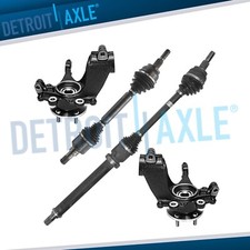 Front Steering Knuckles Hub Bearings Cv Axle Shafts For 2012 - 2018 Ford Focus