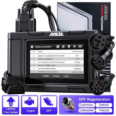 ANCEL HD3400 PRO Diesel Heavy Duty Truck Diagnostic All System Scanner DPF Regen