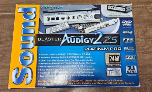 Sound Blaster Audigy 2 ZS Platinum Pro Sound Card Used Windows 98 XP Retro