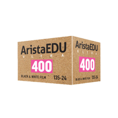 Arista EDU Ultra 400 BW Negative Film, 35mm Roll Film, 24 Exposures #190244