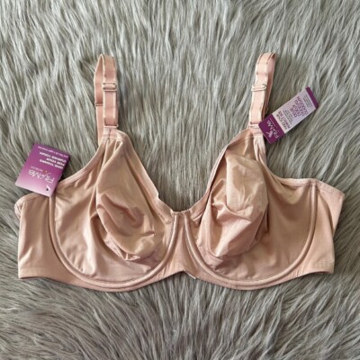 Fit For Me Fruit Of The Loom Unlined Bra Womens Size 42D Pink Underwire ...