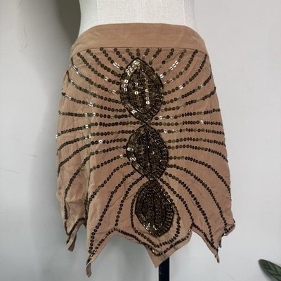 Y2K Beaded Mini Skirt Fairy Grunge Festival Indie Sleaze 00s