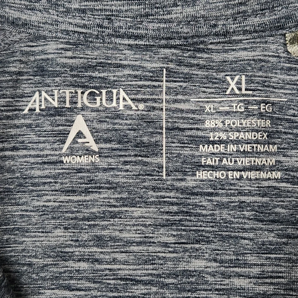 Pullover de natación antigua con cremallera de cuarto de EE. UU. para mujer XL jaspeado azul marino manga larga Foto 4 de 4