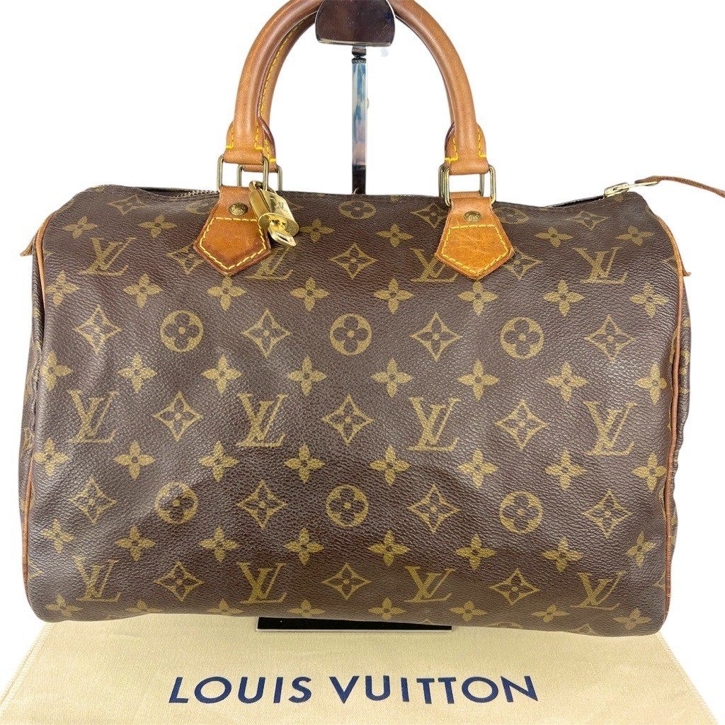 LOUIS VUITTON M41526 Speedy 30 Monogram Brown Pre-owned Handbag From Japan Auth