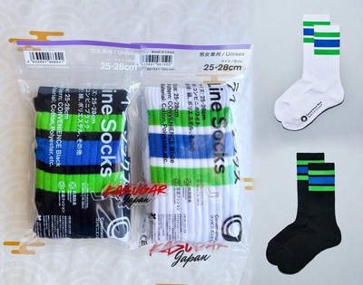 Family Mart Color Line Unisex Striped Socks Japan Convenience