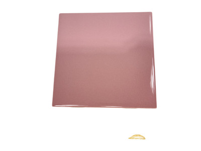 Pink Carnation Ceramic Tile 4.25 inch Subway Square Mid Century Modern Retro