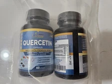 Organic Cadane Quercetin 1900 mg 120 Capsules Total Exp 10/2028 2 Bottles Of 60