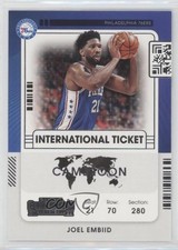 2021-22 Panini Contenders International Ticket Joel Embiid #24 9o3