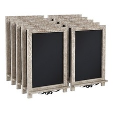 10 Pack 12" x 17" Tabletop or Wall Mount Magnetic Chalkboards - Weathered