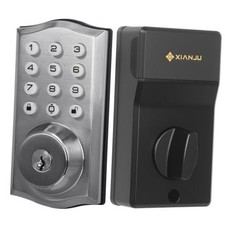 Keyless Entry Door Lock with Keypad, Auto Lock, Voice Prompt, Satin Nickel
