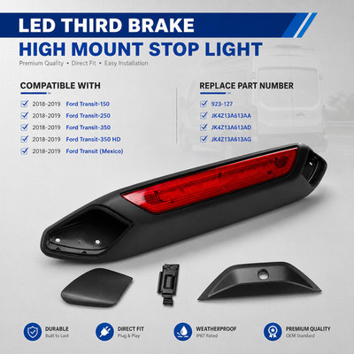 LED Third rake Lamp Stop Light 923-127 For 18-19 Ford Transit 150 250 350 350HD
