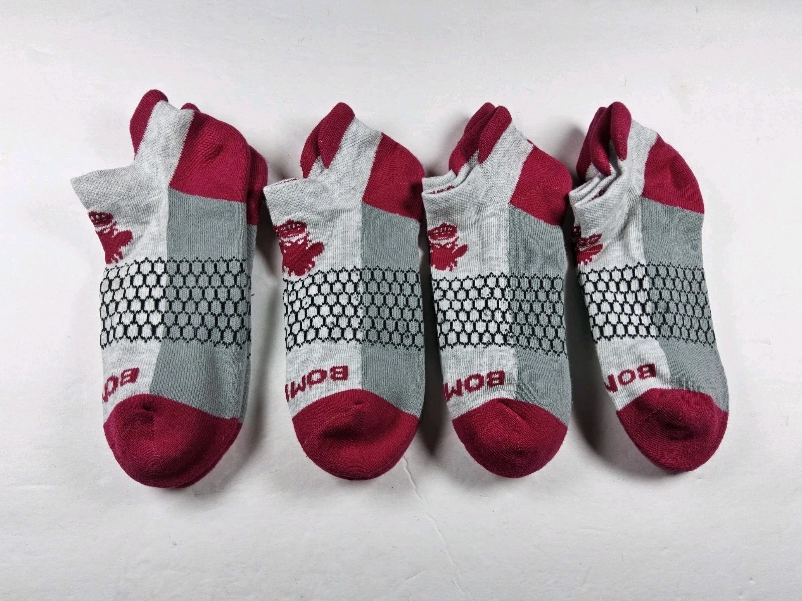 Bombas Original Ankle Socks Lot Of 4 Pairs Size M