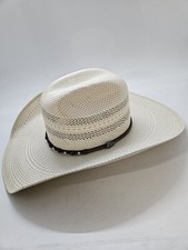 JUSTIN BENT RAIL STRAW COWBOY HAT SIZE 7 1/2